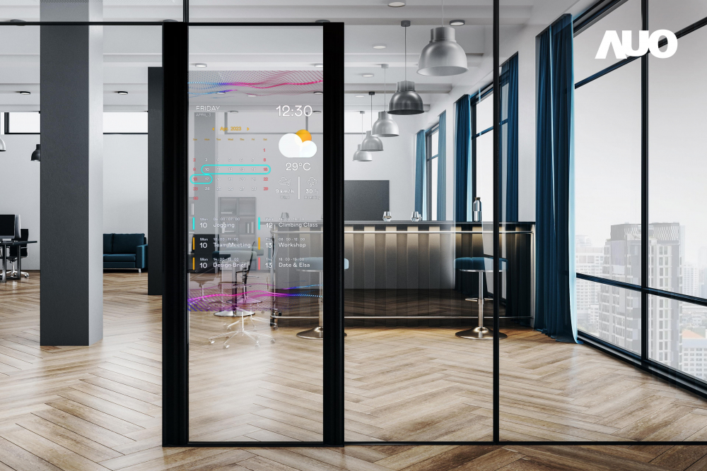 60吋Micro LED透明窗屏显示器，可依需求调整并延伸应用于不同场域，包括汽车侧窗或家庭玄关、智慧橱窗、商业展示等面向，提供丰富的信息娱乐内容